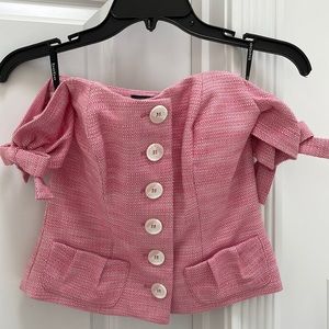 BeBe pink crop top size 0 NWT
